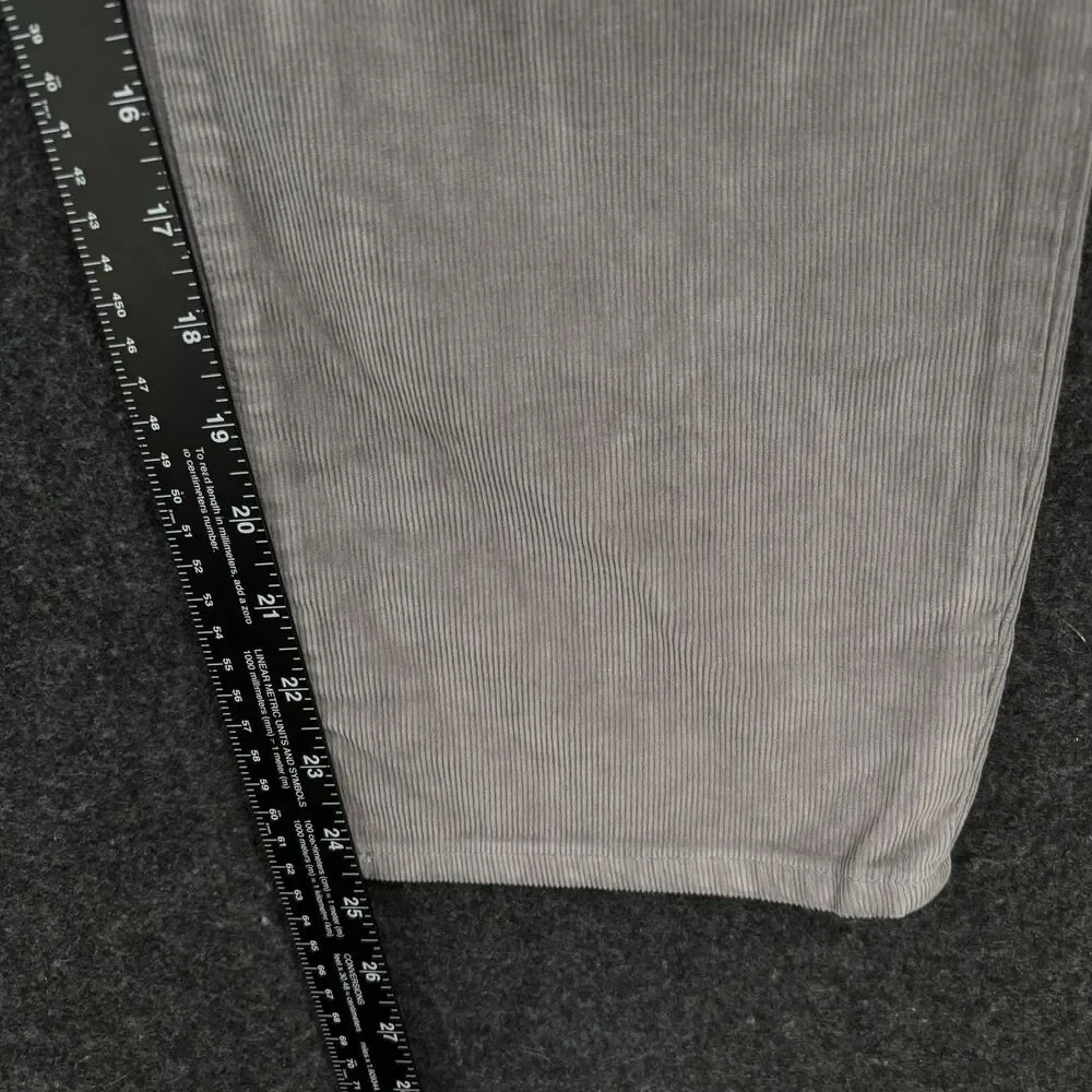 J Crew Pants Womens 32p Gray Corduroy Vintage Slim Fit Straight 5 Pocket Chino
